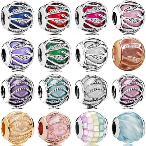 Multicolor Intertwining Leaves With Natures Radiance Rainbow Mosaic Charm 925 Sterling Silver Bead Fit Fashion Bracelet Jewelry