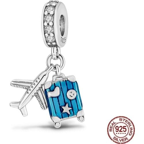 925 Sterling Silver Animal Pendant Bee Charm Ladybug Beads fit 3mmBracelet DIY Necklace Charms Making Woman Fine Jewelry