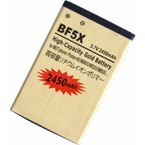 Ciszean 10pcs/lot 2450mAh BF5X SNN5877A Gold Replacement Battery For Motorola Photon 4G MB855 ME525 MB525 MB520 XT862 XT883