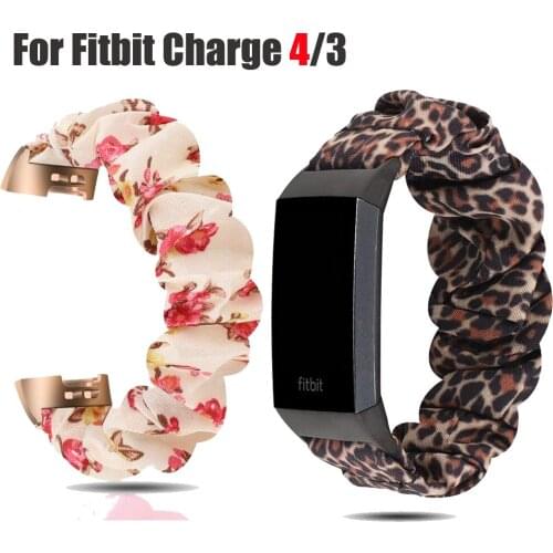 Scrunchie Elastic Watch Band For Fitbit Charge 4 Band Strap Bracelet For Fitbit Charge 4 3 Wristband Smart Watch Accessories