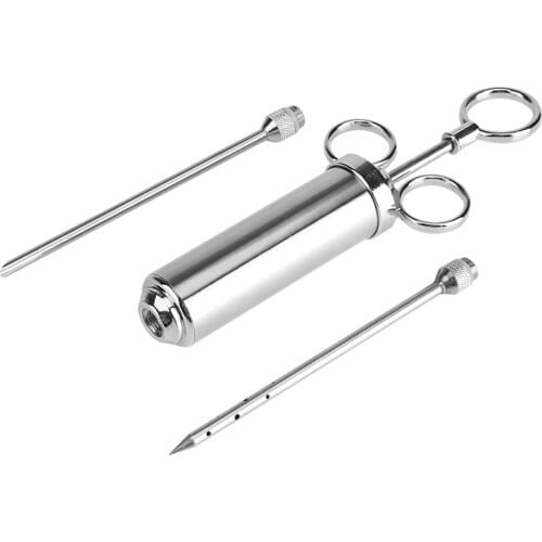Grill Stainless Steel Meat Marinade Injector Flavor Needle Cooking Stainless Steel 304 Turkey Barbecue Seasoning Syringe