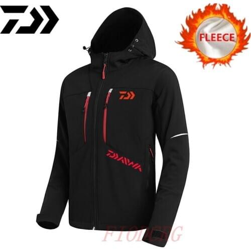 2021 Daiwa Fishing Jacket Winter Outdoor Fishing Hoode Mens Cycling Ski Windproof Waterproof Warm Fleece Daiwa Fishing Clothes