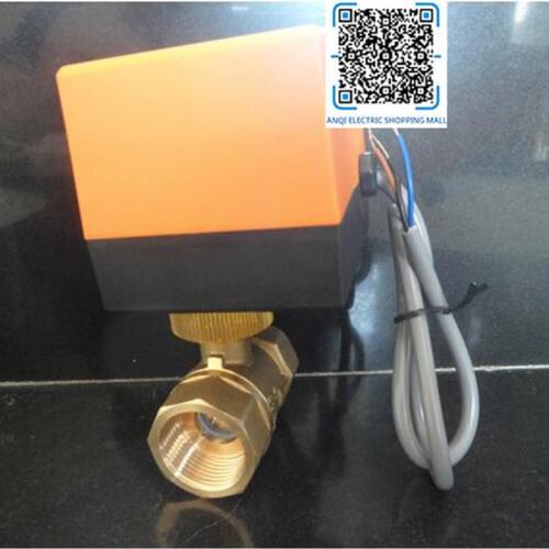 DN20(G 3/4") AC220V electric actuator brass ball valve,Cold&hot water/Water vapor/heat gas 2 way Brass Motorized Ball Valve