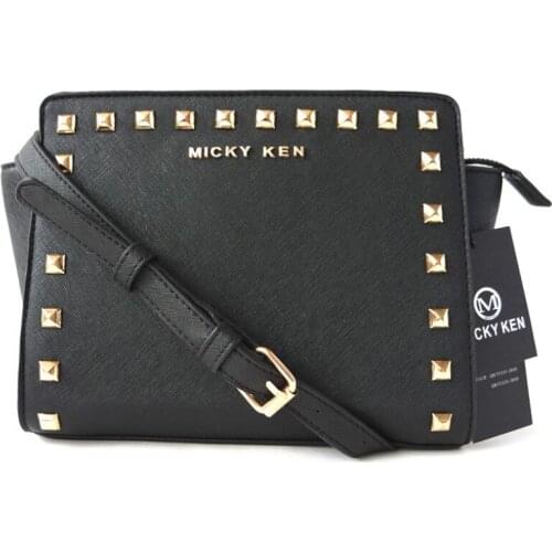 MICKY KEN Fashion New WomenS Cross Pattern Shoulder Bag Brand Designer Rivet Messenger Bag Large Capacity Leisure Bat Bag Women