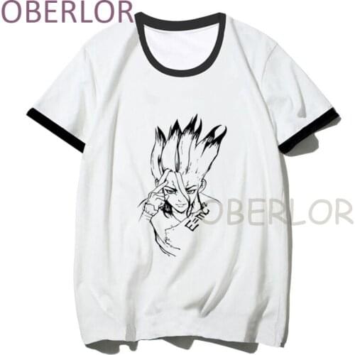Dr Stone Ishigami Senkuu Fashion Hiphop Short Sleeve Printed Men T Shirt Funny Cool Summer Crewneck Womens T Shirt Tops Tees