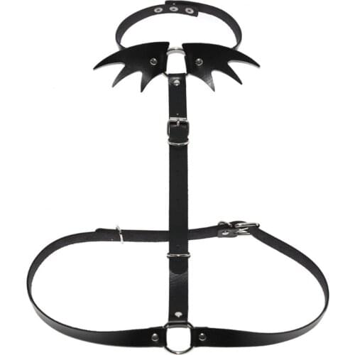 Punk hot style imp devil love collarbone wing collar wing belt neck wear braces belt harness one-piece