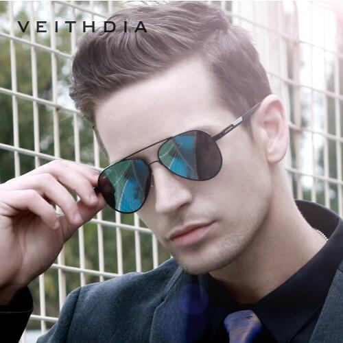 VEITHDIA 2020 Polit Mens Sunglasses Photochromic Polarized UV400 Lens Sun Glasses Male Aluminum Glasses Eyewear For Men 6699