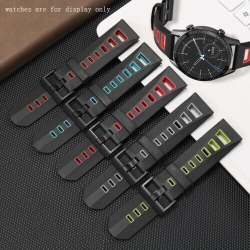 Yopo Soft Silicone Strap 20mm 22mm Waterproof And Breathable Rubber Bracelet For Huawei Watch 2 GT Pro Quick Release