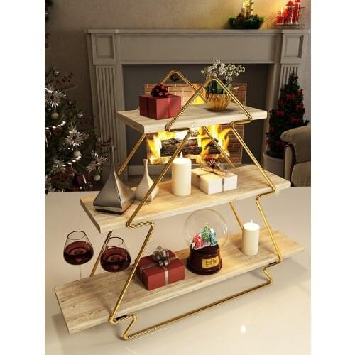 Nordic Iron Wood Wall Hanging Decoration Shelf Mounted Floating Creative Wrought Storage Decor Wire for Living Room Bedroom Rack