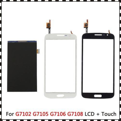 New High Quality 5.25" For Samsung Galaxy Grand 2 Duos G7105 G7106 G7108 G7102 Lcd Display With Touch Screen Digitizer Sensor