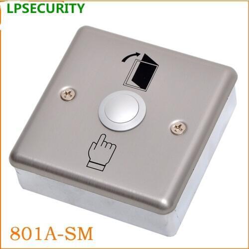 LPSECURITY door gate opener NC NO Stainless Steel Door Access Panel Exit Push Release Button Switch with mounting base bracket