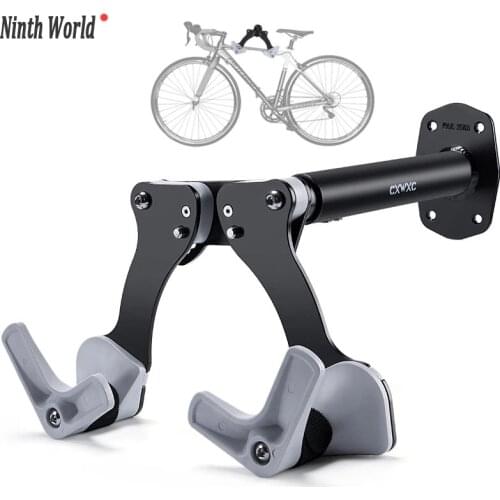 Adjustable Wall Mount Bicycle Display Hook Road Bike Wall Hanger MTB Folding Bike Display Hanging Holder Interior Alloy Aluminum
