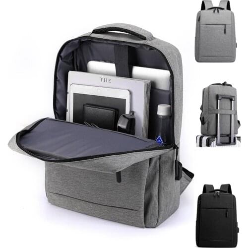 Retro 15.6 Inch Laptop Student Backpack USB Teenager School Bagpack Slim Travel Computer Backpacks Streetwear Daypack Unisex Bag