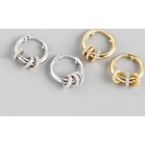 PAIR) S925 Sterling Silver transport bead hoop earrings for women Dainty small huggie Gold hoops Nickel free fine jewelry