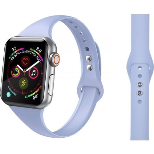 Slim Strap For Apple Watch Band 44mm 40mm iwatch band 6 SE 5 4 42mm 38mm Correa Narrow Thin Silicone bracelet apple watch 6 band