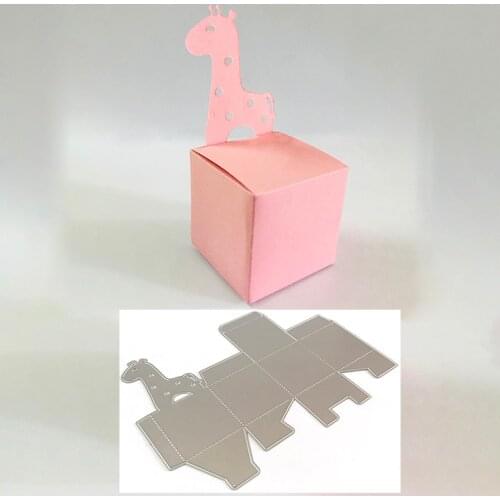 Animal Giraffe Box Cutting Dies Stencils For DIY Scrapbooking Decorative Embossing Handcraft Template