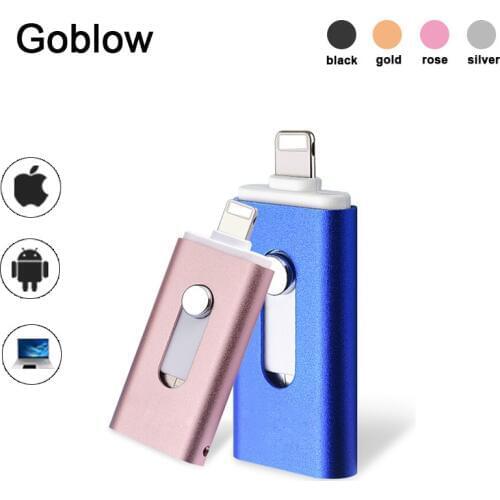 3 in 1 USB Flash Drive OTG With Type-c 64GB 128 gb Pen Drive For apple iphone Memory Stick 16gb Android Pendrive USB 3.0 32GB