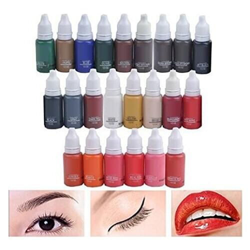 High end Ink Permanent Makeup Pigment 15Ml 23 Color Tattoo Ink Set Paint For Microblading Eyebrow Lip Body Makeup
