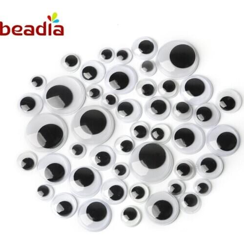 Whosale Self-adhesive Mixed 8mm /10mm /12mm /15mm/ 20mm Dolls Eye For Toys Dolls Googly Eyes Used For Doll Accessories