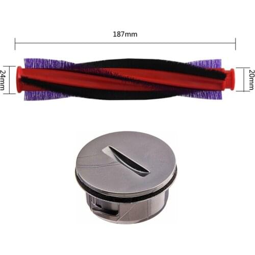 1*185mm Roller Brush Bar + 1*Brushroll End Cap for Brushroll Brush Roller Brush Roller 965665-03 DYS965665-03 Accessories Parts