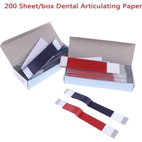 1 Box Dental Material Articulating Paper Red&Blue Strips 200 Sheet Whitening Teeth Oral Care Dentist Lab Product Tool