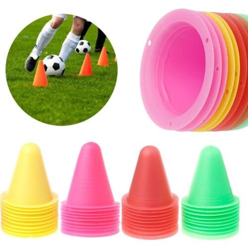 10 Pcs Skate Marker Cones Roller Football Soccer Training Equipment Marking Cup 900D
