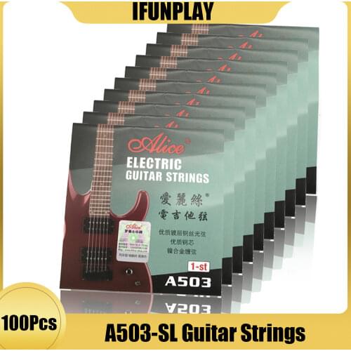 100pcs Alice Electric Guitarra String A503 A503SL .009 inch .23 mm 1 1st High E First String for Electric Guitar Wholesale