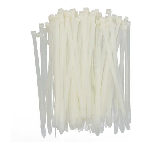 100PCS Strong Cable Ties / Tie Wraps Zip Ties Color:White Size:2.5*100mm