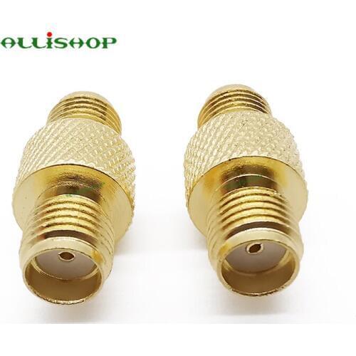 100Pcs RF SMA Jack Adapter SMA Female Switch Female coax connector coupler Straight Barrel Connector