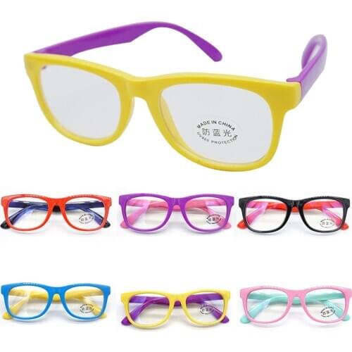 2020 Anti-blue Light Kids Glasses Optical Frame Children Boy Girls Computer Transparent Blocking Anti Reflective Eyeglasses New