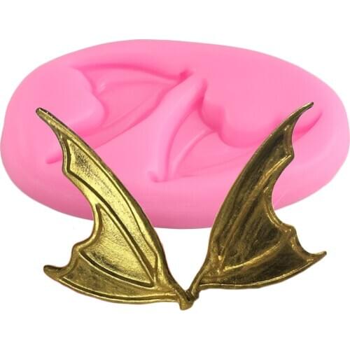 3D Bat Wings Silicone Mold Cupcake Topper Fondant Molds Cake Decorating Tools Cookie Candy Polymer Clay Chocolate Gumpaste Mould