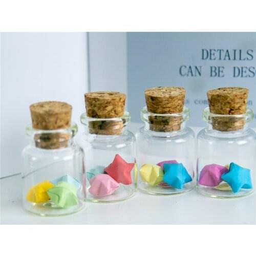 30x40x17 mm 15ml Glass Wish Bottles Pendants Empty Small Glass Bottles With Corks 50 pcs