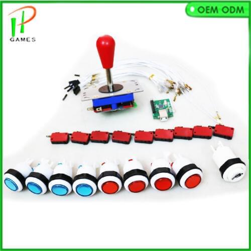 Arcade Joystick DIY Kit Zero Delay Arcade Kit USB Encoder To PC PS3 ZIPPY Joystick 28mm Push Buttons For Arcade Mame
