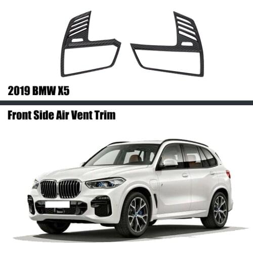 For BMW X5 2019 2020 2021 Front Side Air Conditioning AC Vent Outlet Cover Trim Fit Carbon Fiber Interior Refit Kit Accessories
