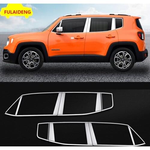 For Jeep Renegade 2016-2020 stainless steel Window Frame Sill Molding Cover Trim Car Styling Accessories