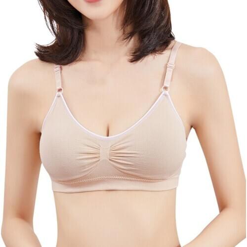 Women Seamless Elegant Shock-Proof Bra Solid Color Padded Seamless Wirefree Push Up Sleeping Bra Simple Fitness Underwear