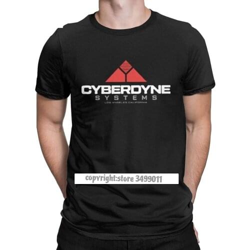 Terminator Cyberdyne Systems Tops T Shirt Men Cotton Fun T-Shirt Arnold Schwarzenegger Holidays Tee Fitness Camisas
