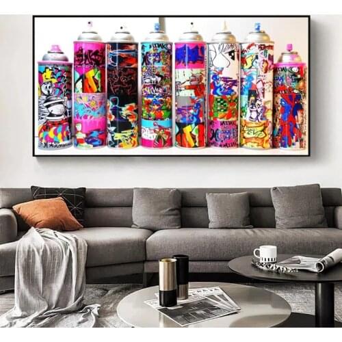 Graffiti Art of Spray Can Collection Canvas Paintings On the Wall Art Posters And Prints Street Art Pictures Home Decor Cuadros