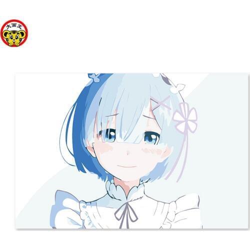 Painting by numbers art paint by number Maid Rem, from scratch different world life Girl Anime DIY, drawing on canvas by digi