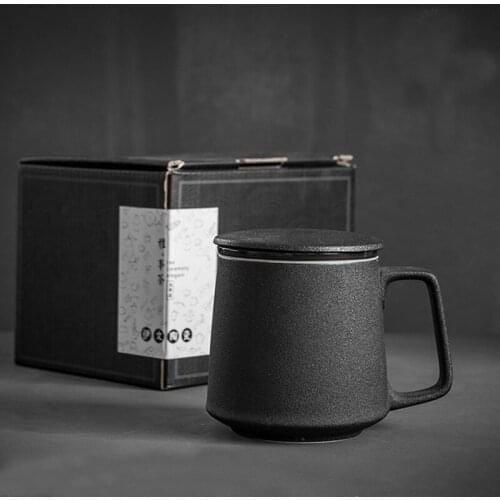 Ceramic Cover Filter Tea Cup Office Tea Cups Home Flower Tea Cup with Infuser Mugs Coffee Cups Ceramic Mug Tea Mugs with Lid