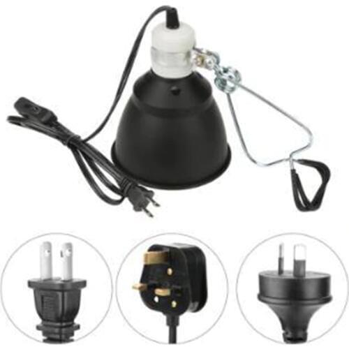 300W E27 Reptile Cage Deep Barrel UVA/UVB High Temperature Heating Lamp Shade Dome Holder Pet Lamp Holder UK/US/AU/EU Plug