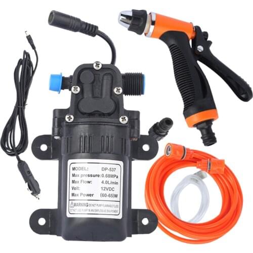 High Pressure Car Washing Machine Kit 12V Electric Pump + Wash Sprayer 2 Modes + Power Cable + Hoses for car washing