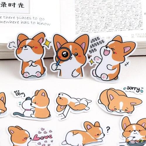 40 PCS Cute keki dog Paper Sealing Stickers Crafts And Scrapbooking book Decorative sticker DIY Stationery