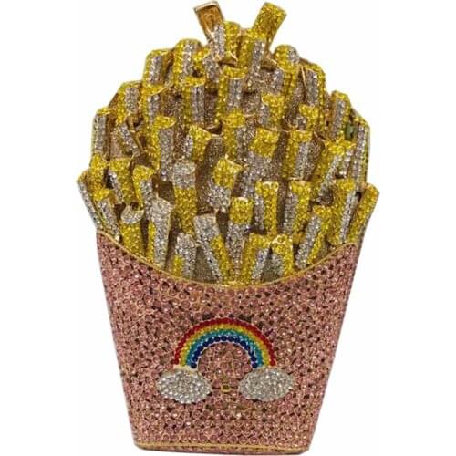 New Italian ladies crystal clutch with diamonds Ladies luxury ladies handbags designer elegant handbags with diamonds