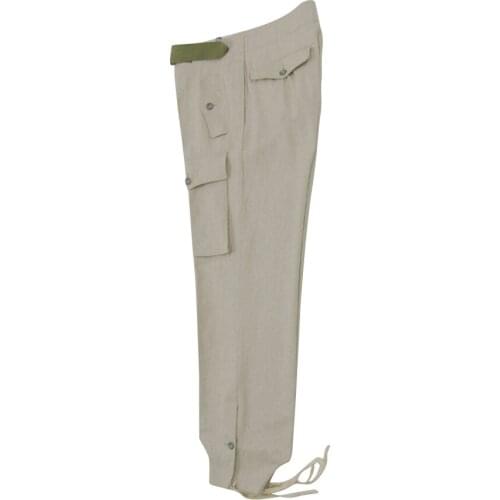 GUHD-002 WWII German Heer panzer summer HBT off-white trousers