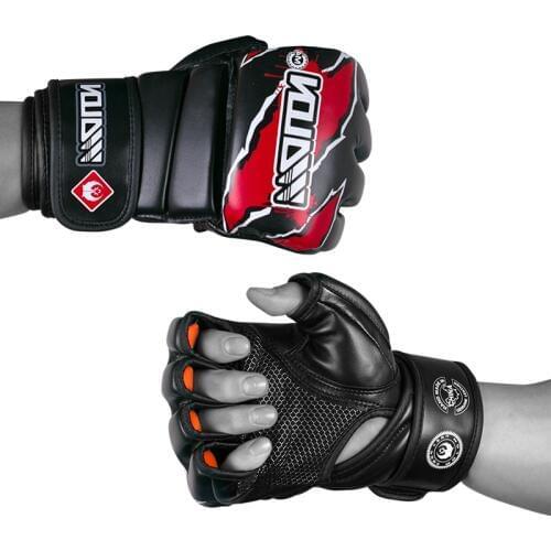 MMA Gloves High Quality PU Mateial MMA Half Fighting Boxing Gloves Muay Thai Training Breathable Male Fitness for Adult