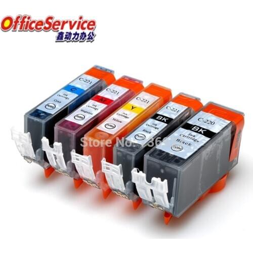 PGI-220 CLI-221 PGI220 CLI22 Compatible Ink Cartridge for Canon MP540 MP545 MP558 MP560 MP568 MP620 MP638 MX870 IP4600 printer