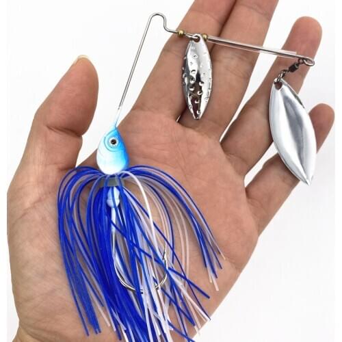 16.7G*Fishing SpinnerBait Lures Rotating Buzzbait Fishing Spoon Chatterbait silicone skirts Pike Bass Trout Fishing