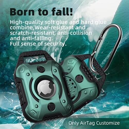 Shockproof Case For Apple AirTag Case Tracker Locator Device Keychain Protecter Cover For Air Tags Case Anti-lost Hard TPU Funda