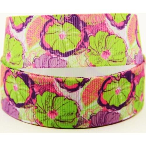 22mm 25mm 38mm 75mm Flowers cartoon printed Grosgrain Ribbon party decoration 10 Yards X-04370